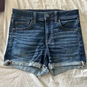 Hi rise shortie AE denim shorts